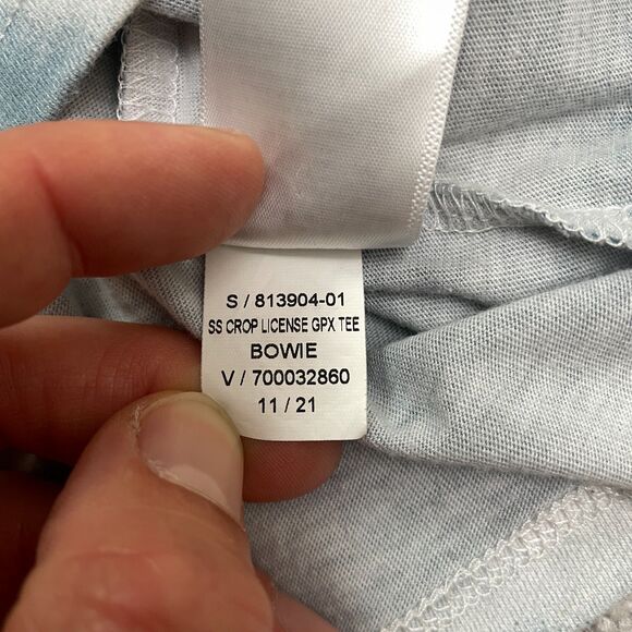 David Bowie Vintage Style Graphic Tie-Dye Cropped T-Shirt Womens XS Aladdin Sane - Picture 5 of 10